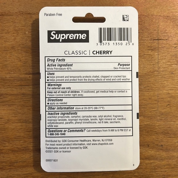 Supreme Chapstick Classic Cherry (3 sticks) - Picture 2 of 2